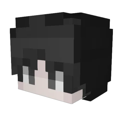 wu_chen_ Minecraft avatar head, 3D render