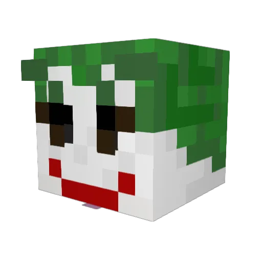 wuachine Minecraft avatar head, 3D render