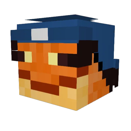 wuatapete Minecraft avatar head, 3D render