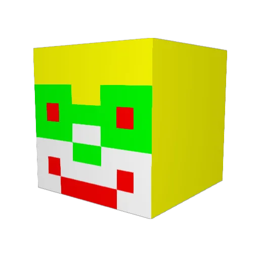 wubble123456 Minecraft avatar head, 3D render