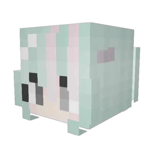 wubilee Minecraft avatar head, 3D render