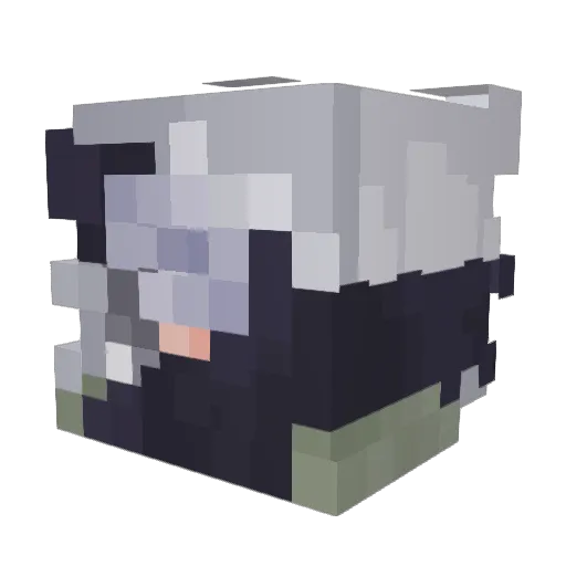 wuchiba Minecraft avatar head, 3D render