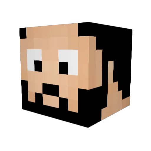 wud33 Minecraft avatar head, 3D render