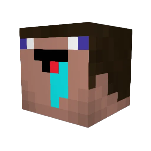 wudibao3 Minecraft avatar head, 3D render