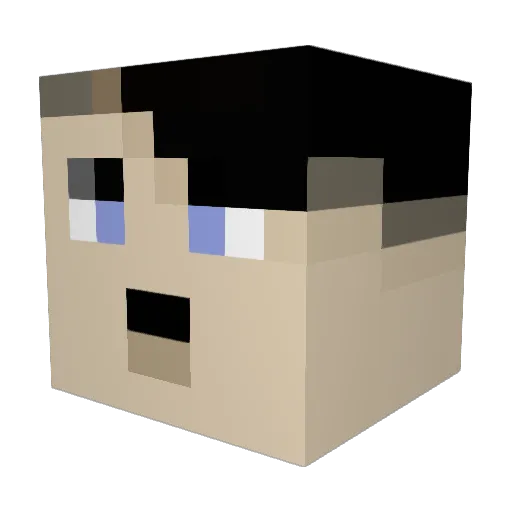 wuemoo Minecraft avatar head, 3D render