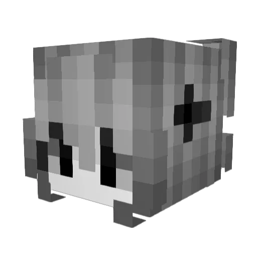 wuiie Minecraft avatar head, 3D render