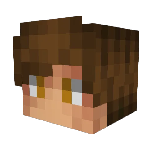wuityyy Minecraft avatar head, 3D render