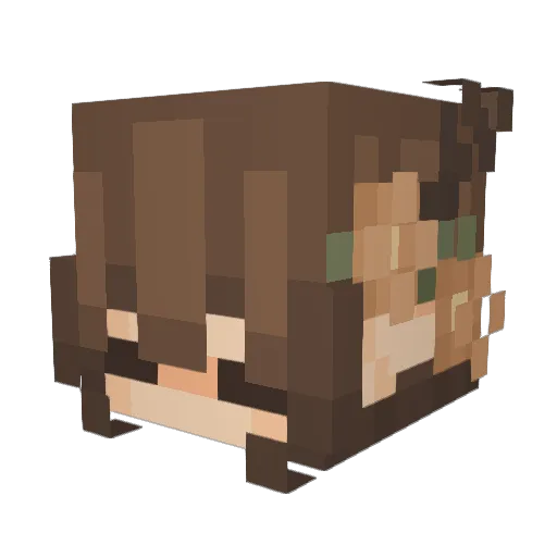 wujjuuu Minecraft avatar head, 3D render