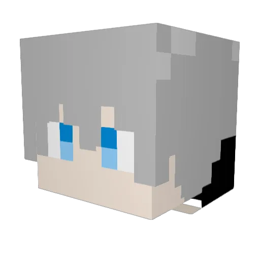 wukong520 Minecraft avatar head, 3D render