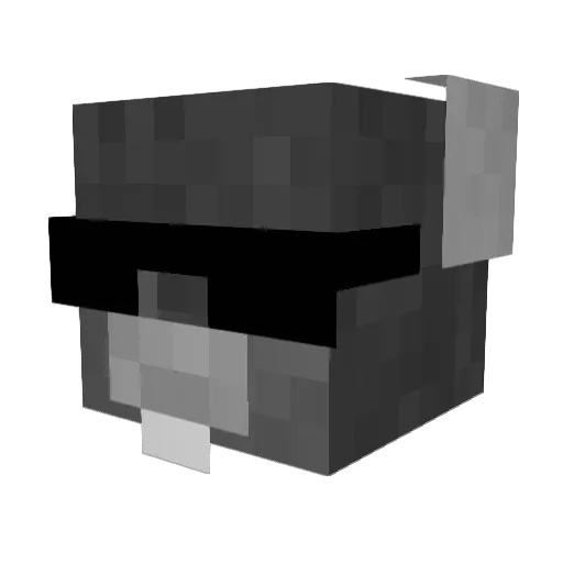 wulekk Minecraft avatar head, 3D render