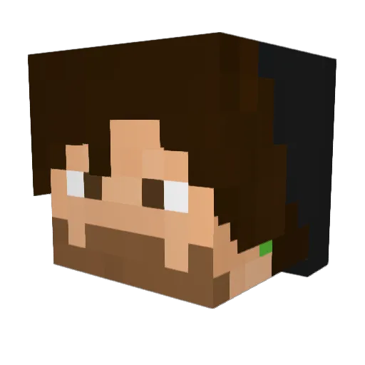 wulfbyte Minecraft avatar head, 3D render