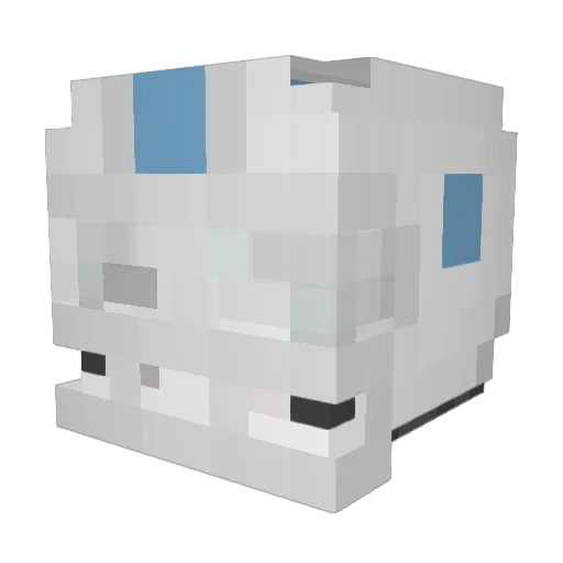 wulfr4m Minecraft avatar head, 3D render