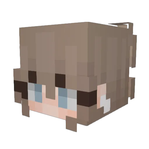 wulwull Minecraft avatar head, 3D render