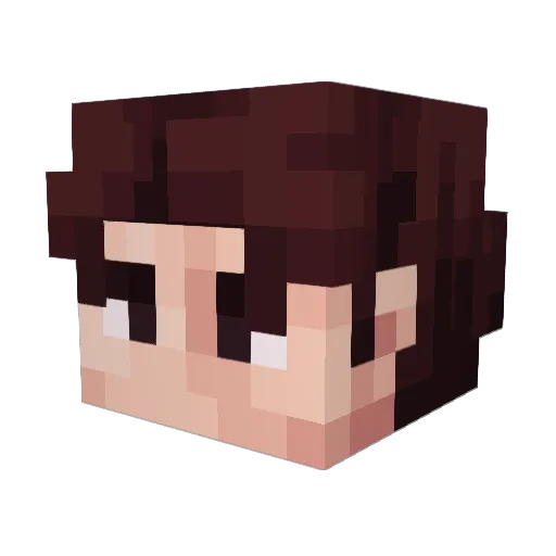 wum Minecraft avatar head, 3D render