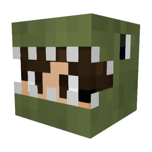 wumbo0 Minecraft avatar head, 3D render