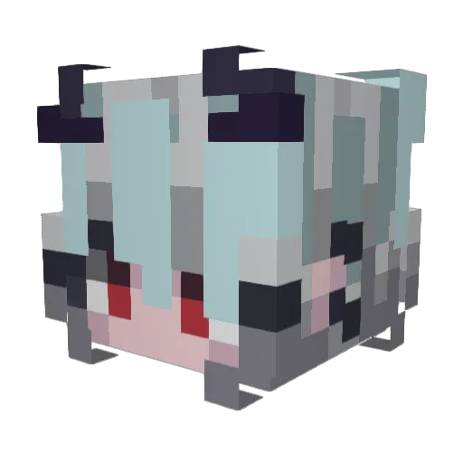 wumingcrazy Minecraft avatar head, 3D render