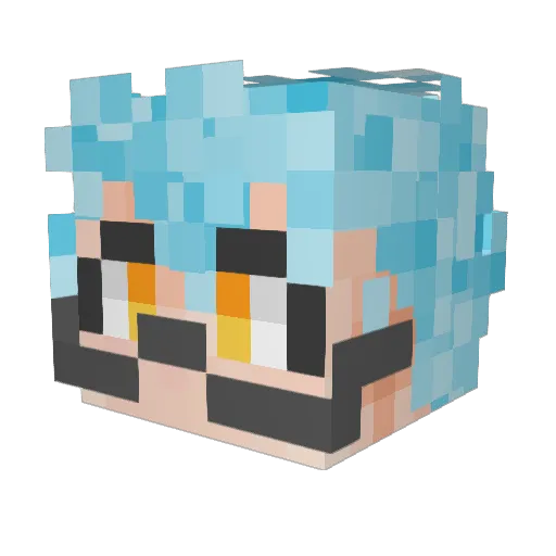 wumwxl Minecraft avatar head, 3D render