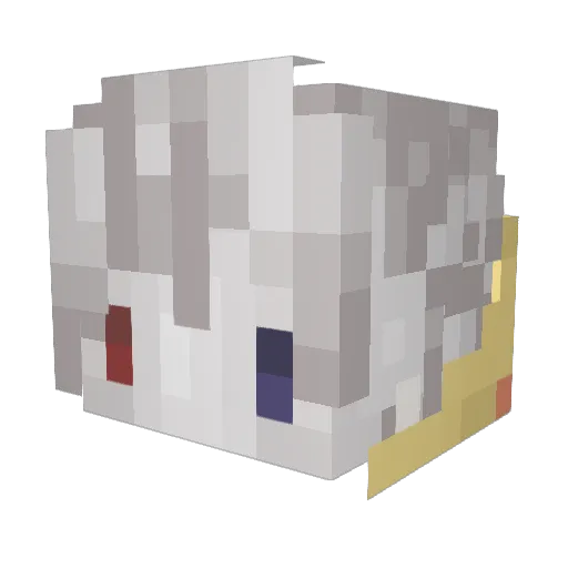 wundervoll Minecraft avatar head, 3D render
