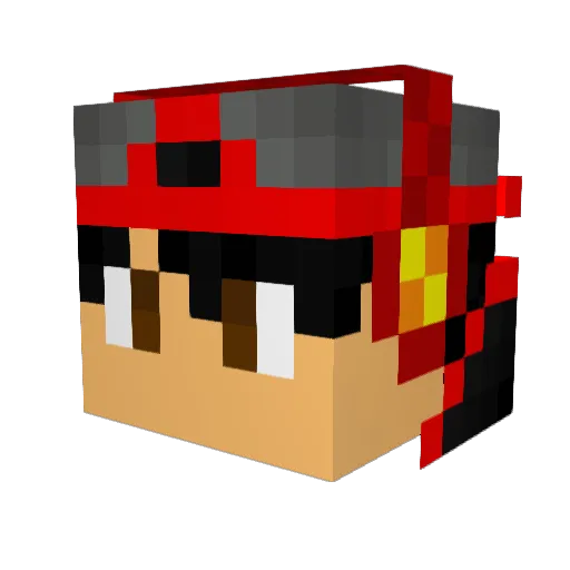 wunderwaffles Minecraft avatar head, 3D render