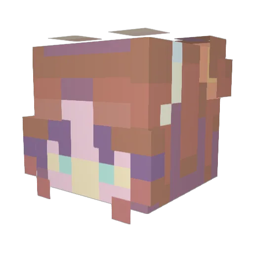 wuni233 Minecraft avatar head, 3D render