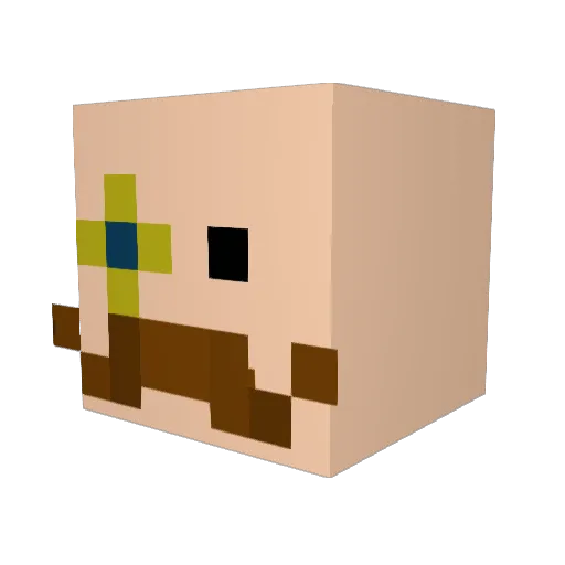 wuperbear Minecraft avatar head, 3D render