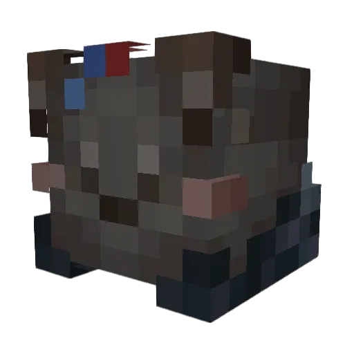 wupuQvQ Minecraft avatar head, 3D render