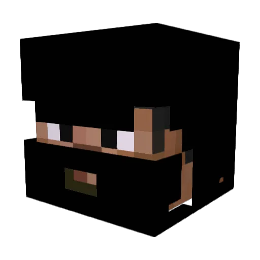 wupupu Minecraft avatar head, 3D render