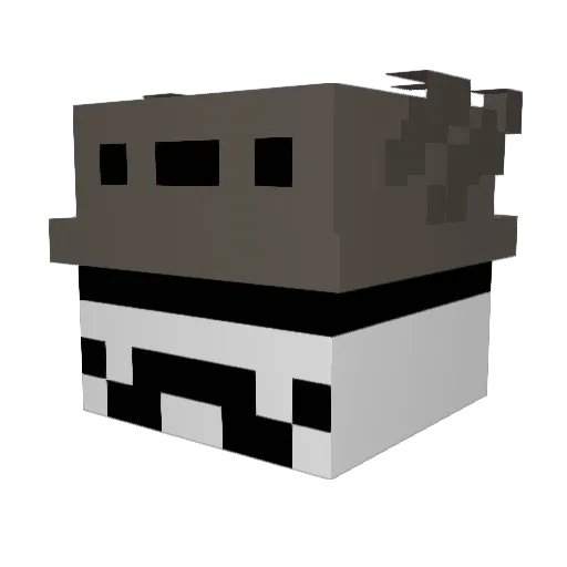 wuqqi Minecraft avatar head, 3D render