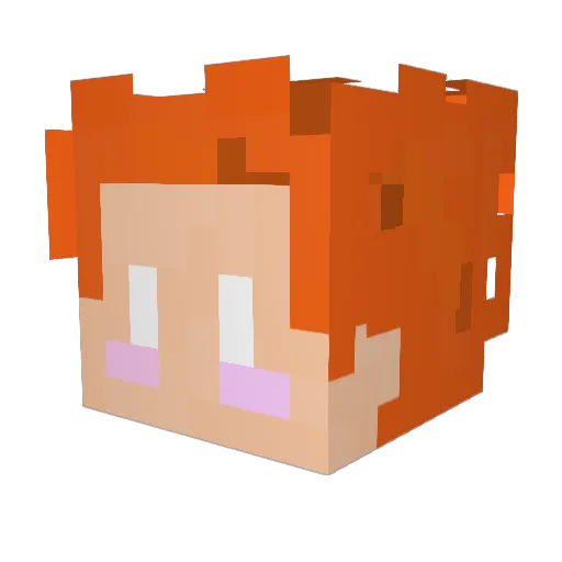 wurmeys Minecraft avatar head, 3D render