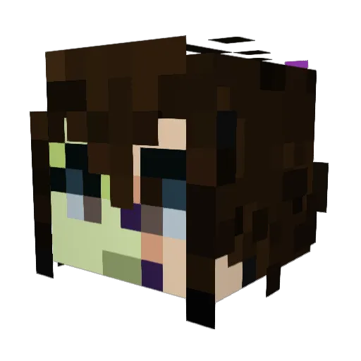 wurmms Minecraft avatar head, 3D render