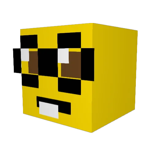 wurri Minecraft avatar head, 3D render