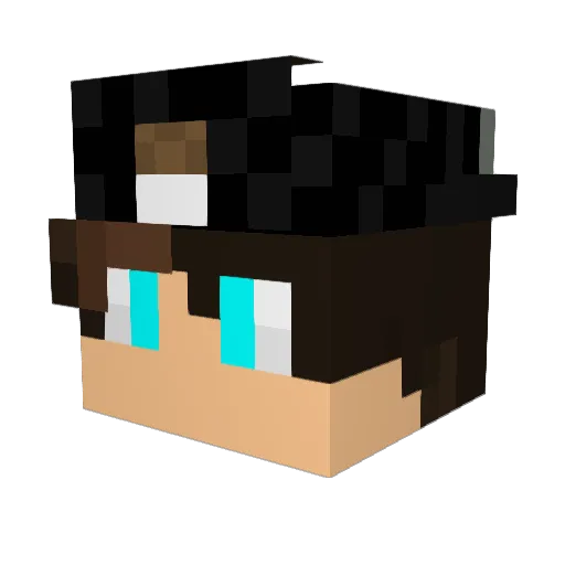 wurtz_ Minecraft avatar head, 3D render