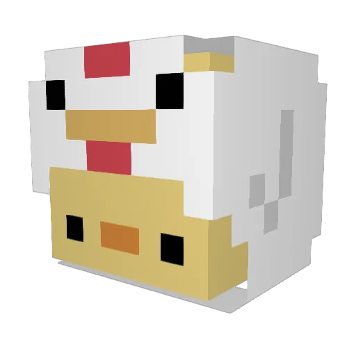 wuruwuru Minecraft avatar head, 3D render