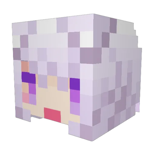 wushenpro Minecraft avatar head, 3D render