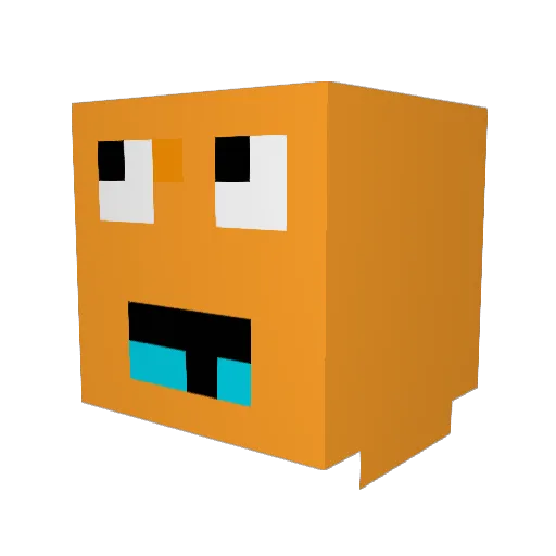 wustiq Minecraft avatar head, 3D render