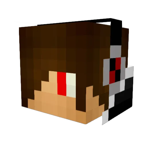 wut808 Minecraft avatar head, 3D render