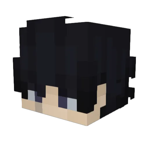 wutex Minecraft avatar head, 3D render