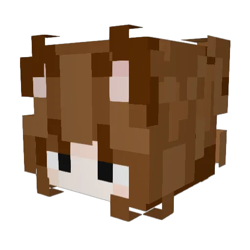 wutumben Minecraft avatar head, 3D render