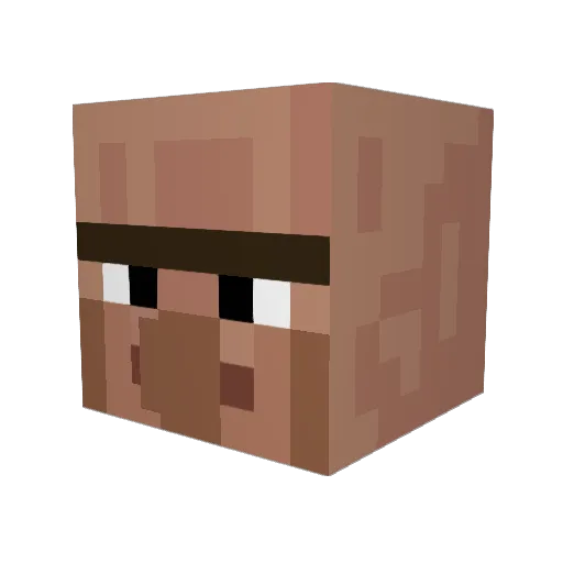 wuxzr Minecraft avatar head, 3D render