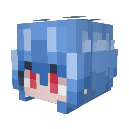 wuyang4 Minecraft avatar head, 3D render