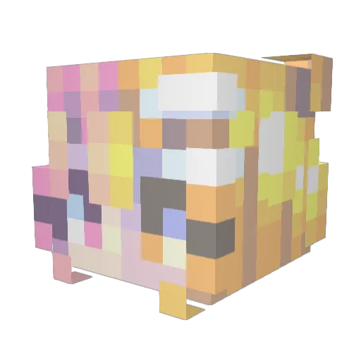 wuyang91 Minecraft avatar head, 3D render