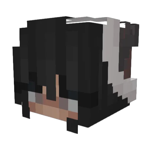 wuyaojiang Minecraft avatar head, 3D render