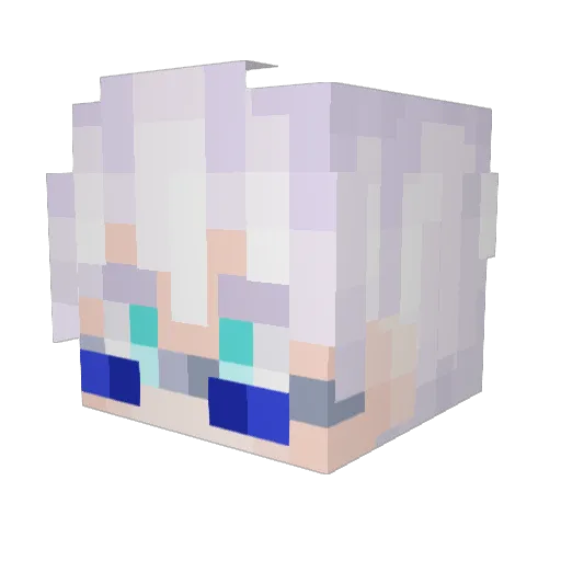wuyxiang Minecraft avatar head, 3D render
