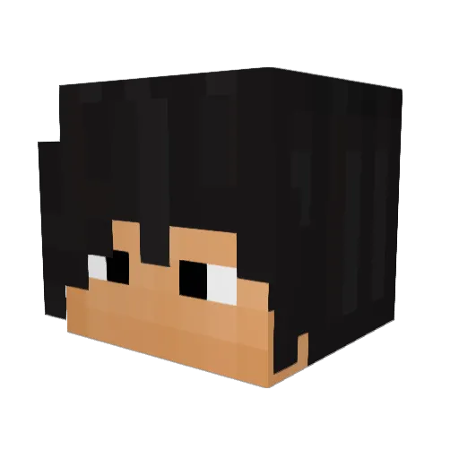 wuzeyuan Minecraft avatar head, 3D render