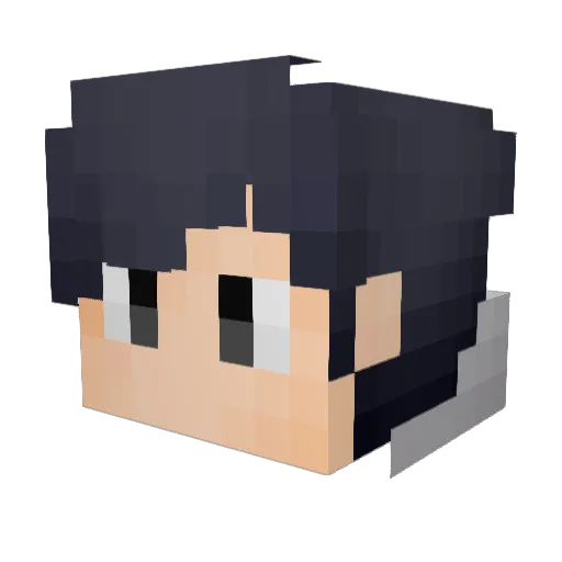 wuzhaolin Minecraft avatar head, 3D render