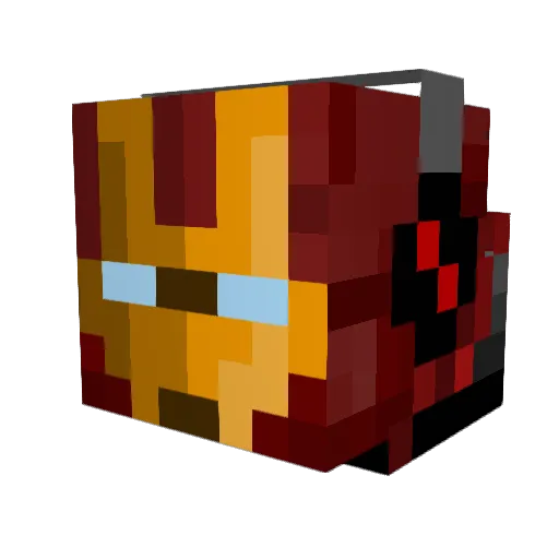 wuzuw Minecraft avatar head, 3D render