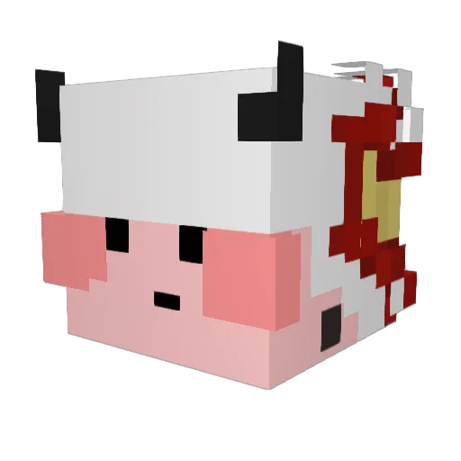 wvhat Minecraft avatar head, 3D render