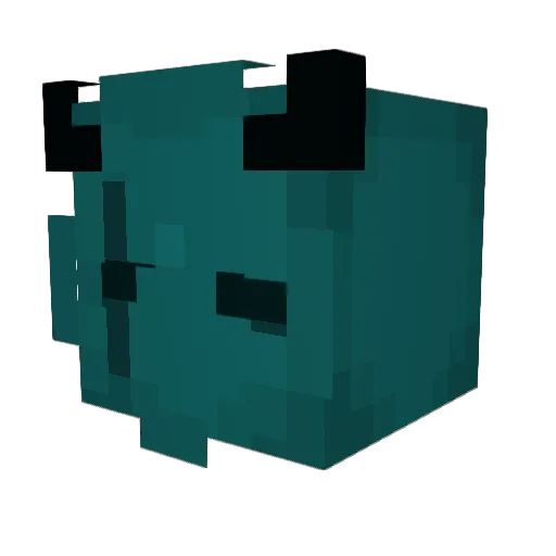 wvlking Minecraft avatar head, 3D render