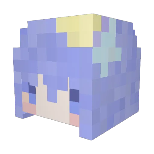 wwNezukoww Minecraft avatar head, 3D render