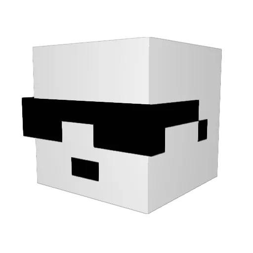 wwafs Minecraft avatar head, 3D render